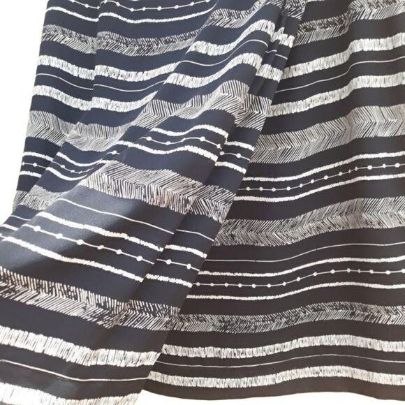 Chaus Skirt Mini Faux Wrap Aztec Tribal Hieroglyphic Striped Black Tan Sz 8 - Picture 4 of 7